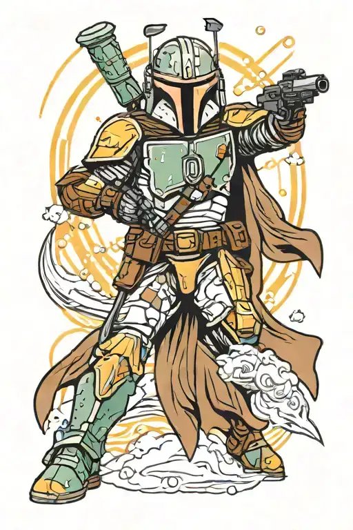 mandalorian star wars tattoo design idea