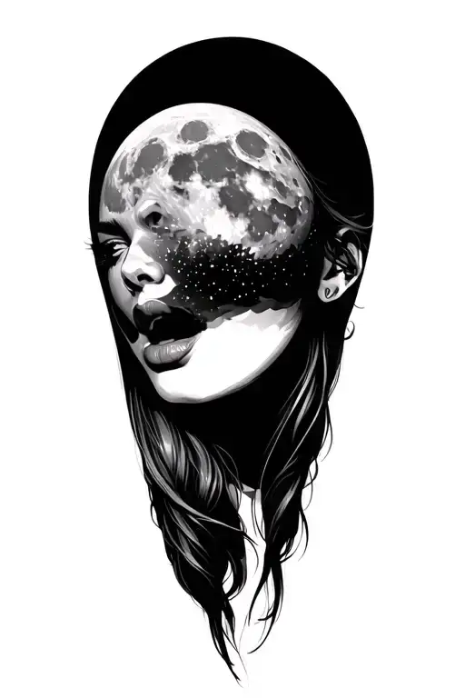 Sydney Sweeney with moon tattoo design idea