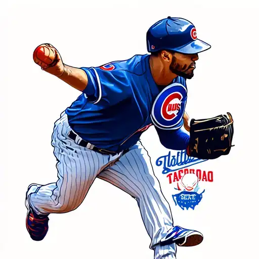 baseball chicago cubs tattoo design idea