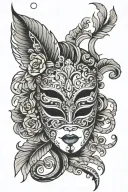 Venetian Mask tattoo design idea