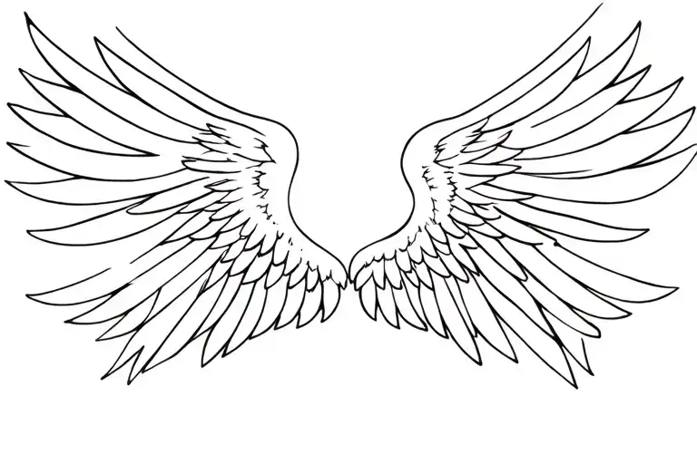 wings spread wings looking straight tattoo design idea