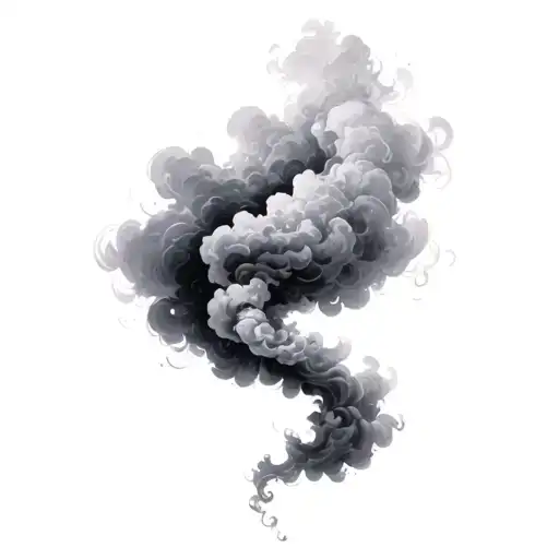 Filler Clouds and Smoke tattoo design idea