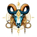 Aries Libra Taurus zodiac symbol intertwined within tattoo design idea
