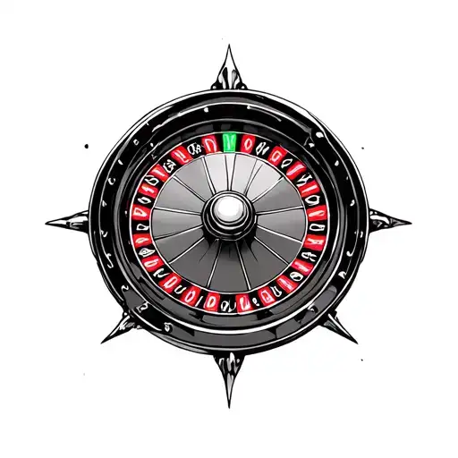 roulette wheel tattoo design idea