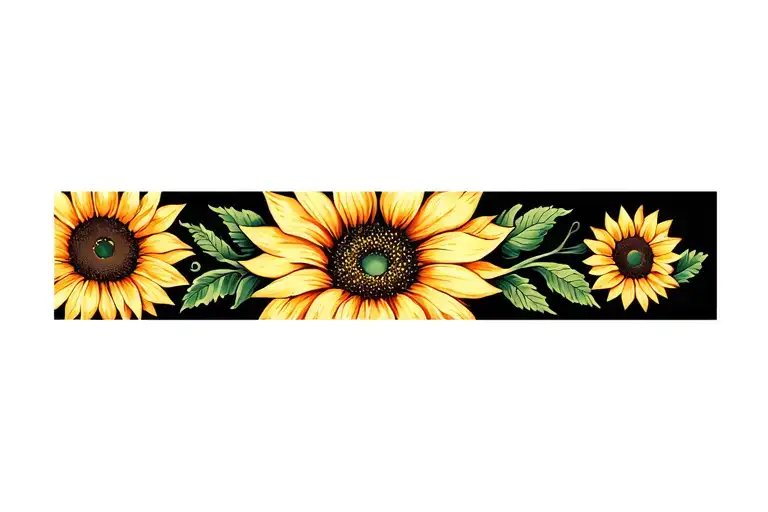 sunflower tattoo design idea