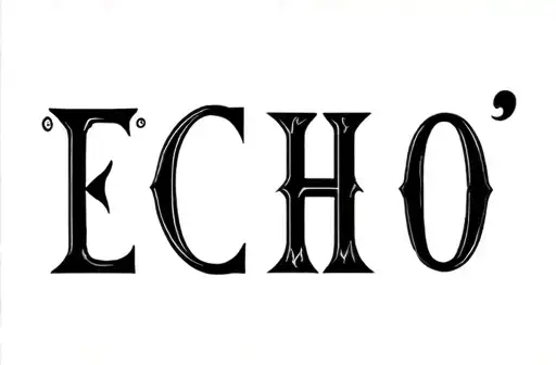 "ECHO" tattoo design idea