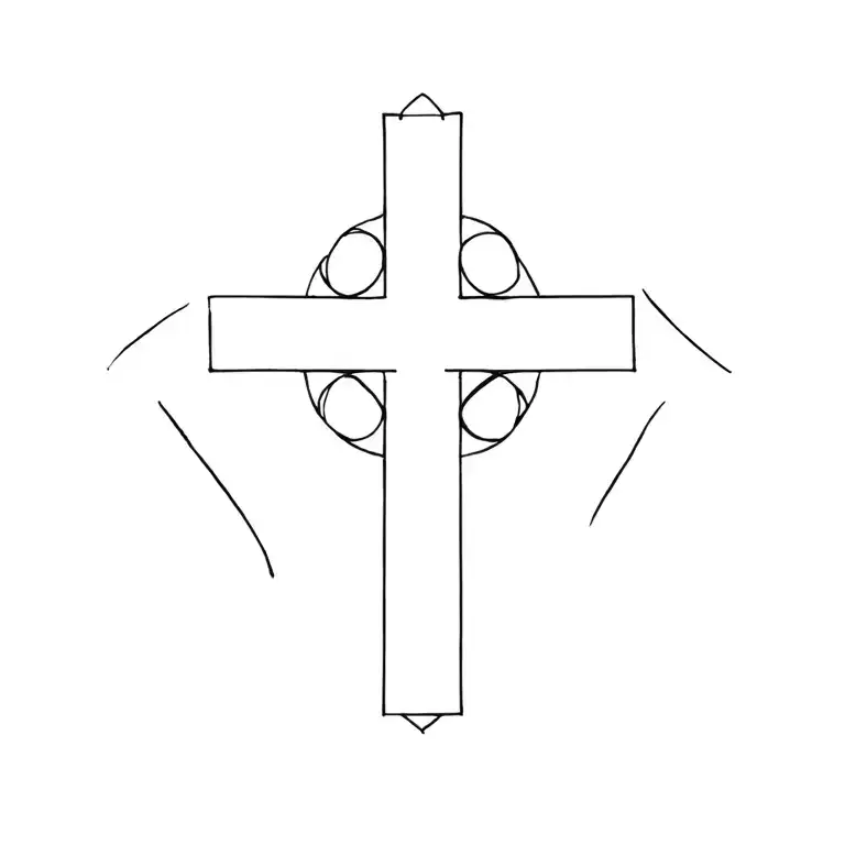 Christian orthodox cross tattoo design idea