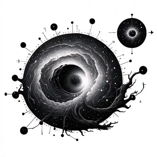 equation drake pulsar map life tree hydrogen black hole system solar tattoo design idea