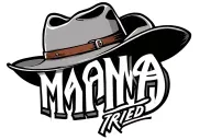 Western Font that says MAMA TRIED with a cowboy hat on top tattoo design idea