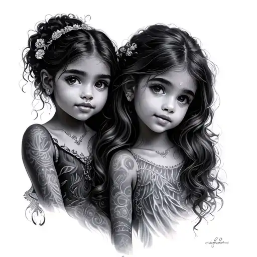3 Daughters tattoo design idea