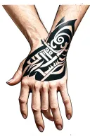 Perfect! Let's build a ** concept of tattoo on fingers inspired by Far Cry 3 **, using the Maori symbols that l tattoo design idea
