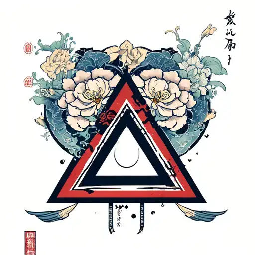 brand of sacrifice and 3 triangle tattoo tattoo design idea
