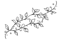 floral vine wrapping tattoo design idea