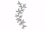 floral vine wrapping tattoo design idea