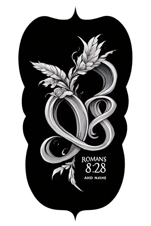 ROMANS 8:28 tattoo design idea