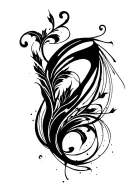blackwork bold abstract bodysuit intertwined ornamental flourishes high-contrast  intricate aesthetic board raw strokes tattoo design idea