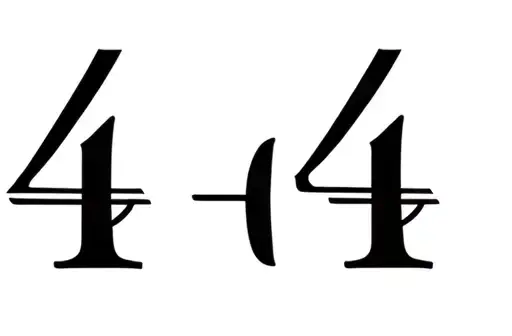 "444" tattoo design idea