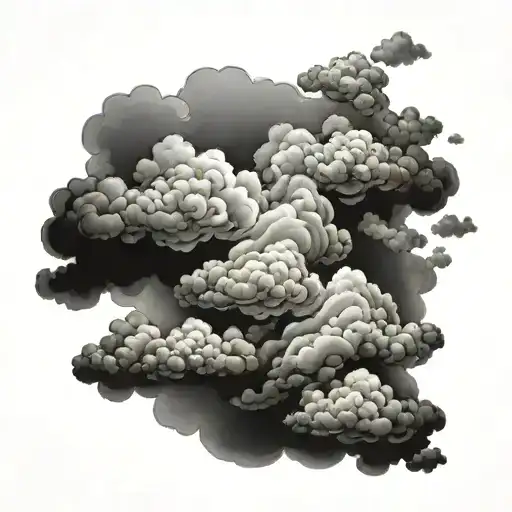 dark clouds forming tattoo design idea