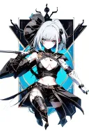 Automata 2B Fighting tattoo design idea