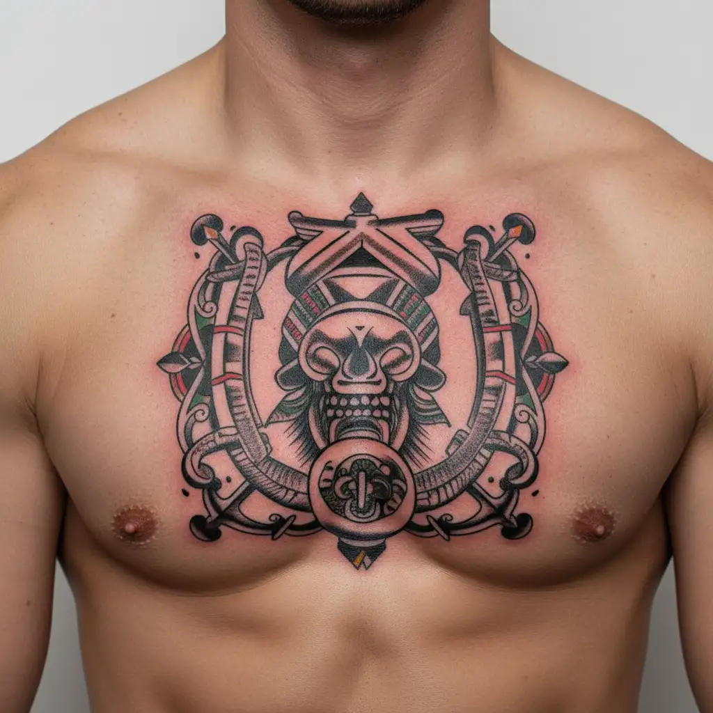 Igbo tribal sleeve tattoo design idea