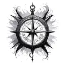 Compass Clock tattoo design idea
