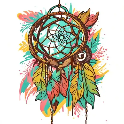 dream catcher tattoo design idea