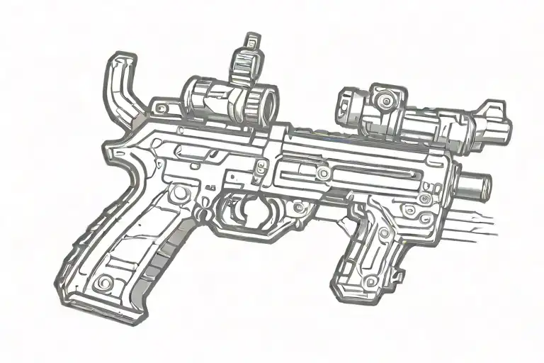 Fortnite weapon formed against me tattoo design idea