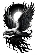 ícaro burn wings sun tattoo design idea