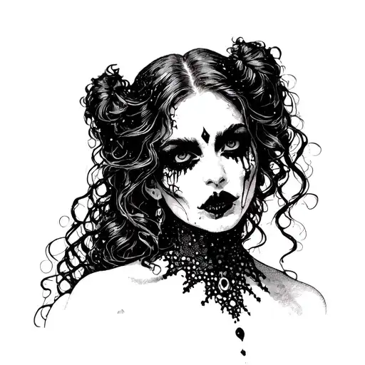 lesbian vampires tattoo design idea