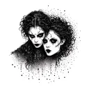 lesbian vampires tattoo design idea