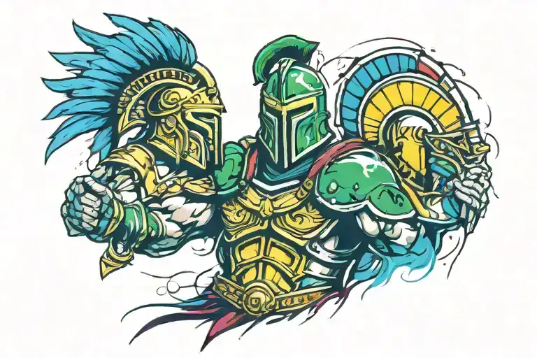 Spartan warrior tattoo design idea