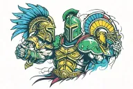 Spartan warrior tattoo design idea