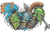 Spartan warrior tattoo design idea