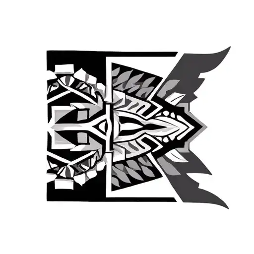 Aztec arm band tattoo design idea