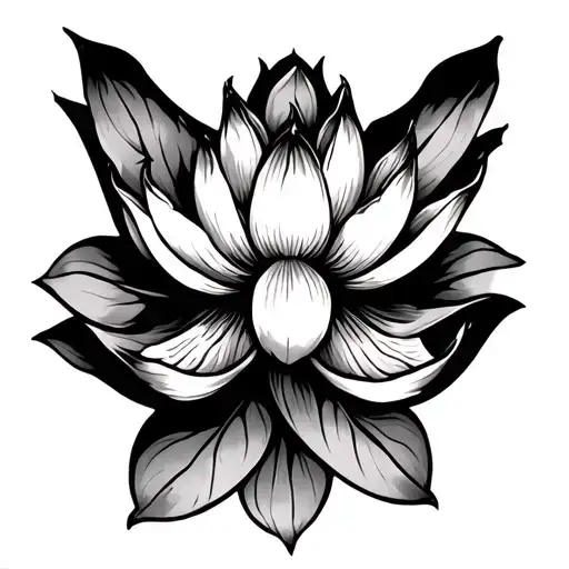 lotus pray mantis flowering tattoo design idea