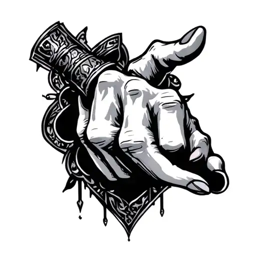 Middle Finger tattoo design idea
