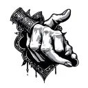 Middle Finger tattoo design idea