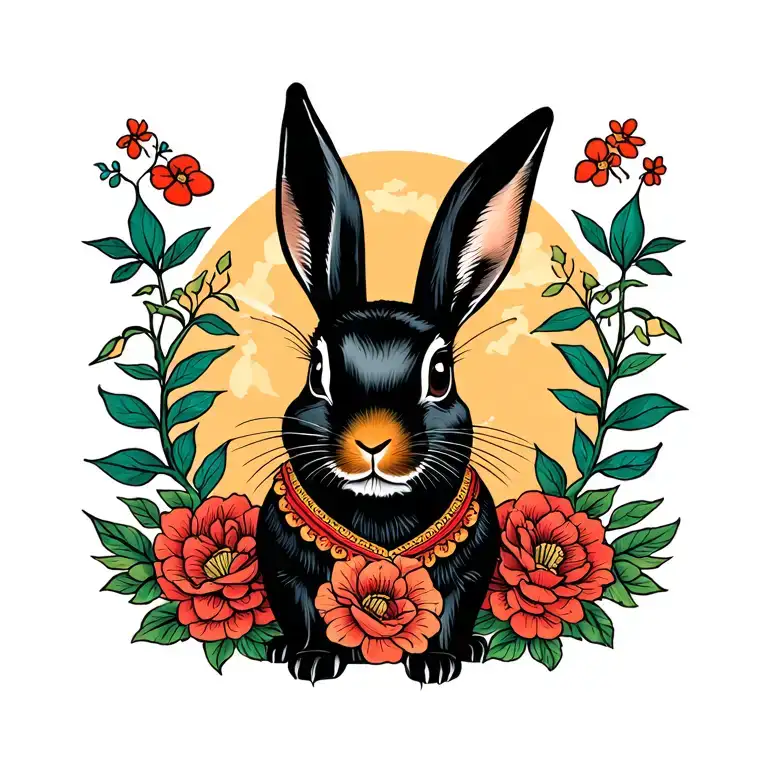 black Rabbit of inle tattoo design idea
