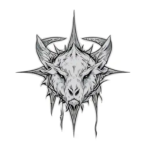 the elder scrolls Skyrim Logo tattoo design idea