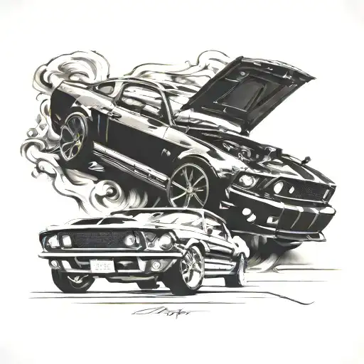 shelby gt500 tattoo design idea
