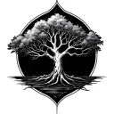 bare tree tattoo design idea