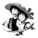 Luffy y ace one piece tattoo design idea