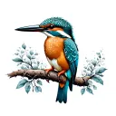 kingfisher tattoo design idea