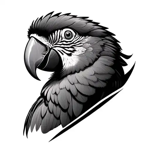 Scarlet Macaw tattoo design idea