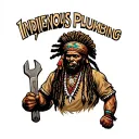 "Indigenous Plumbing " dreadlock Native American plumber holding a wrench tattoo design idea