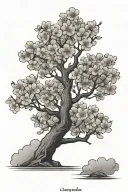 cherry blossom tree tattoo design idea