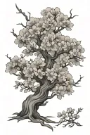 cherry blossom tree tattoo design idea