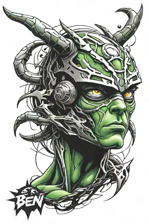 Ben 10 bigchill tattoo design idea