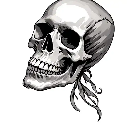 Knee Skull tattoo design idea