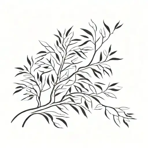 willow tree  tattoo design idea